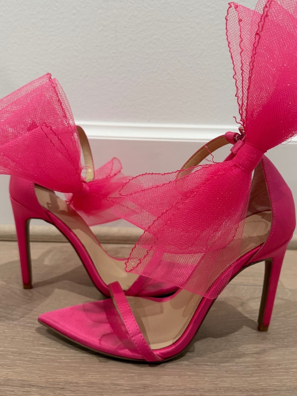 Michael Costello x REVOLVE Hot Pink Cynthia Stiletto with Bow